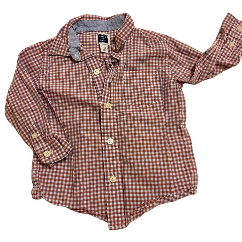 Janie and Jack boys button down 6 - 12 month shirt